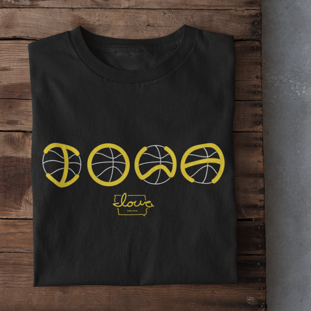 "I-O-W-A" Basketball T-Shirt