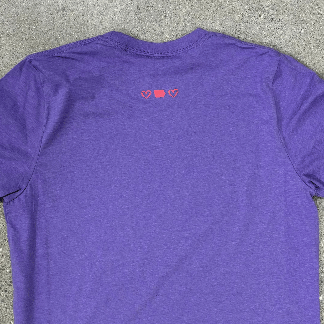 "Iowa love" Heather Purple T-Shirt