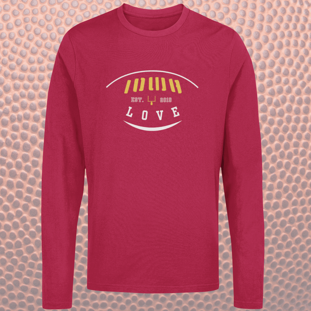 "IOWA Love" Football Long Sleeves in Team Colors