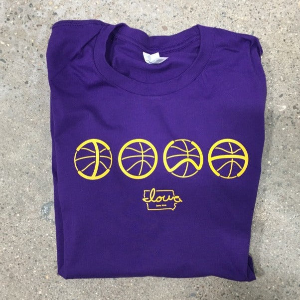 "I-O-W-A" Basketball T-Shirt