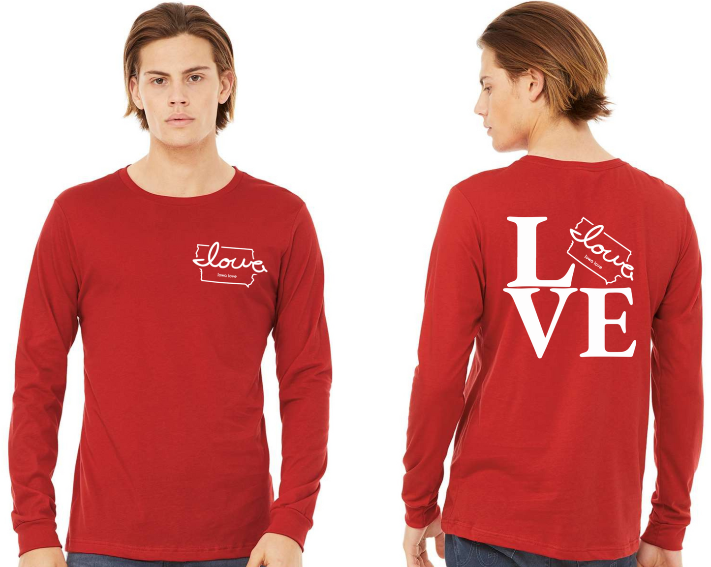 "Iowa love" LOVE Long Sleeves