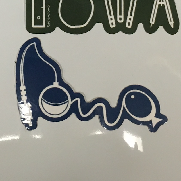 IOWA Fishing Sticker