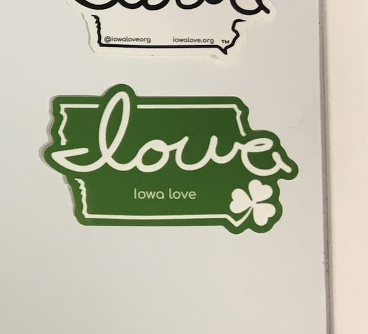 IOWA Shamrock Sticker