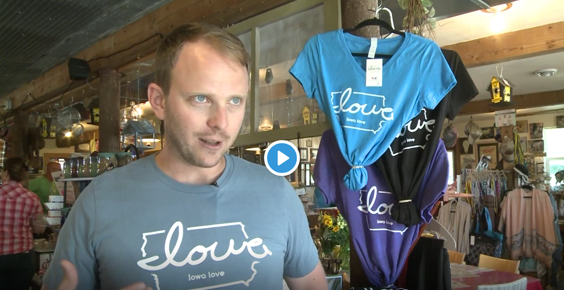 Watch on KWWL: "Iowa love" shirts spreading love for our state