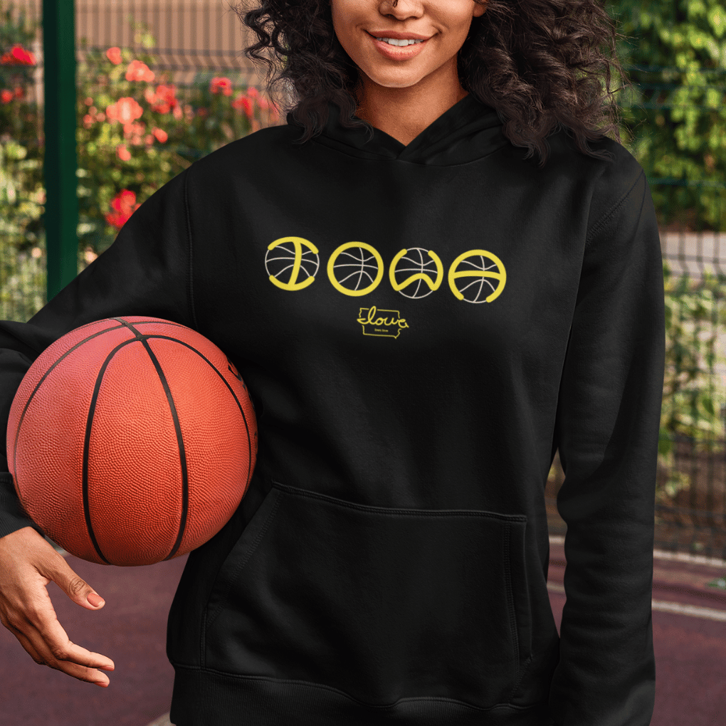 "I-O-W-A" Basketball Hoodie