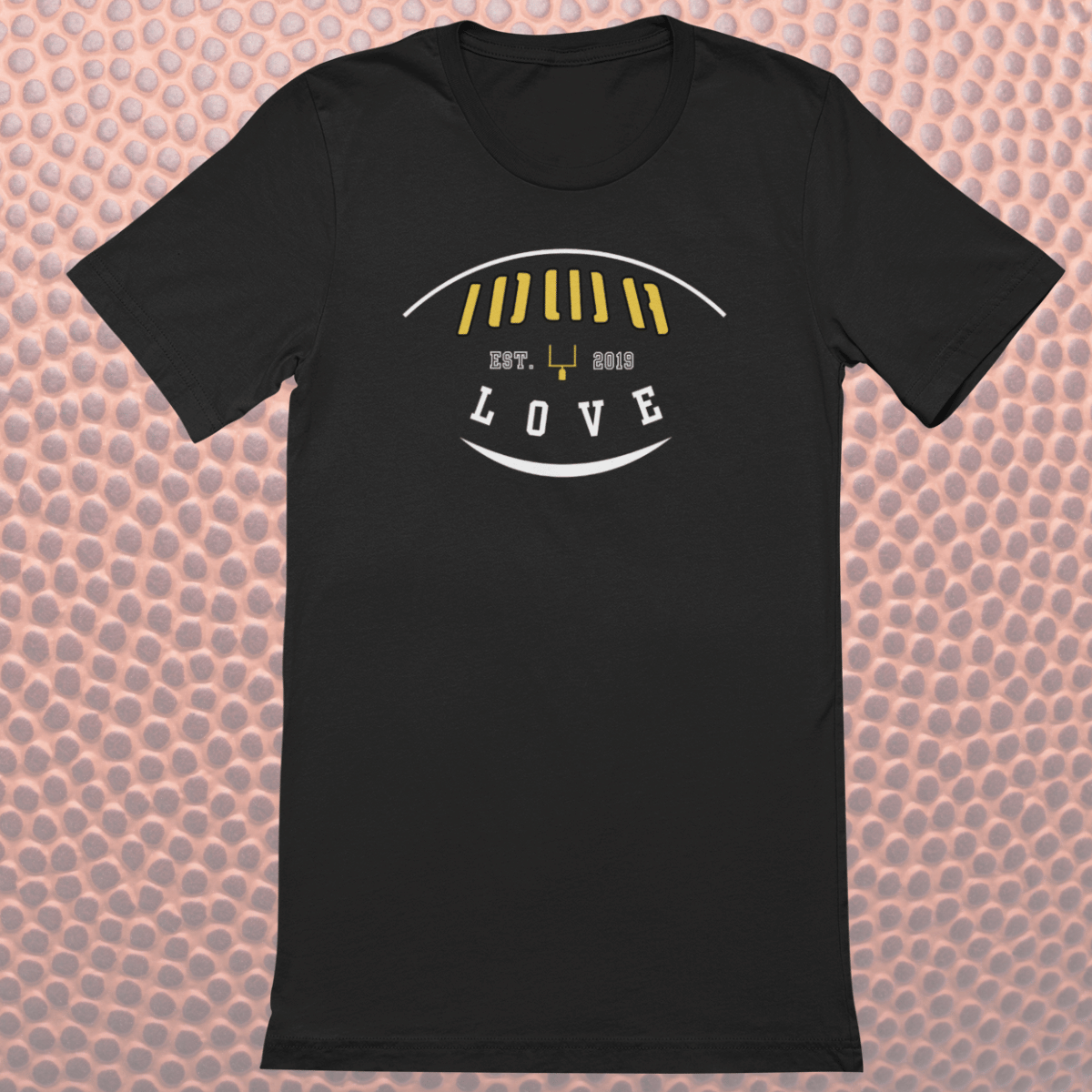 "IOWA Love" Football Tee in Team Colors