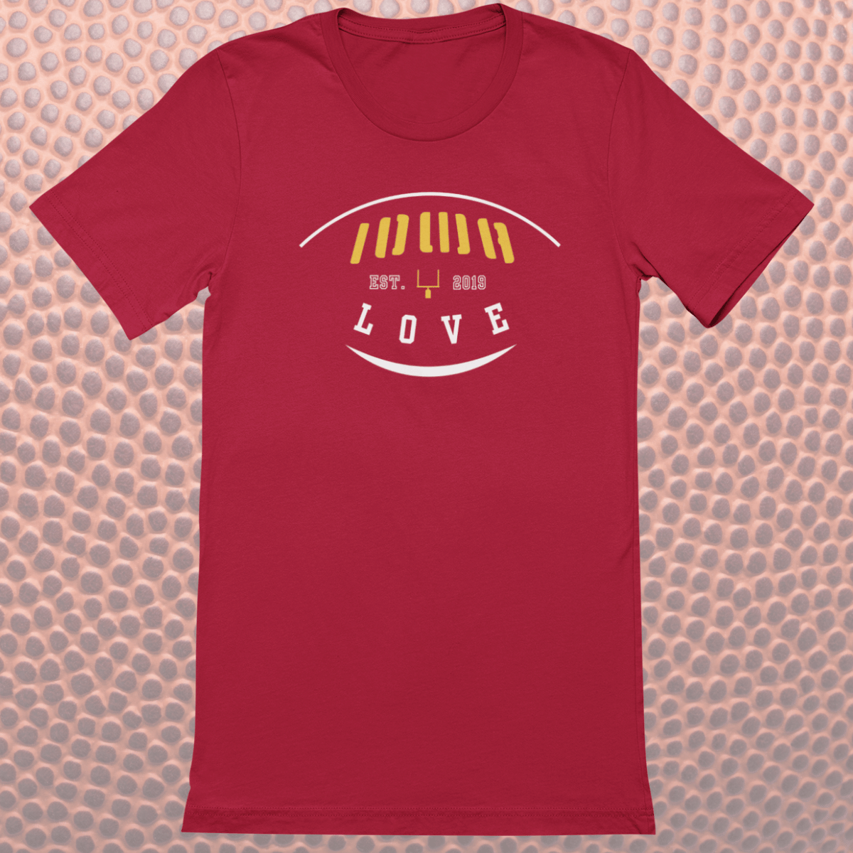 "IOWA Love" Football Tee in Team Colors