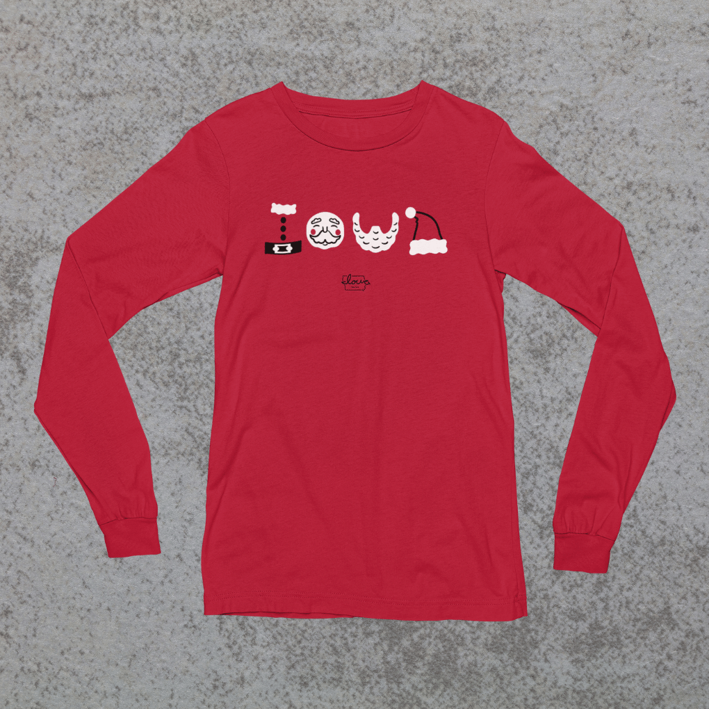 "IOWA Santa" Long Sleeves