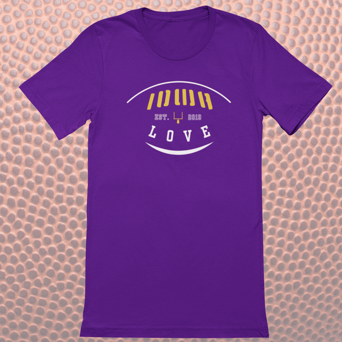 "IOWA Love" Football Tee in Team Colors