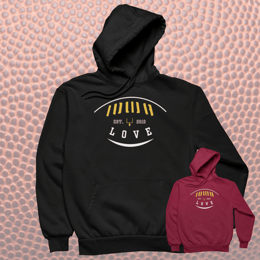 "IOWA Love" Football Hoodie in Team Colors