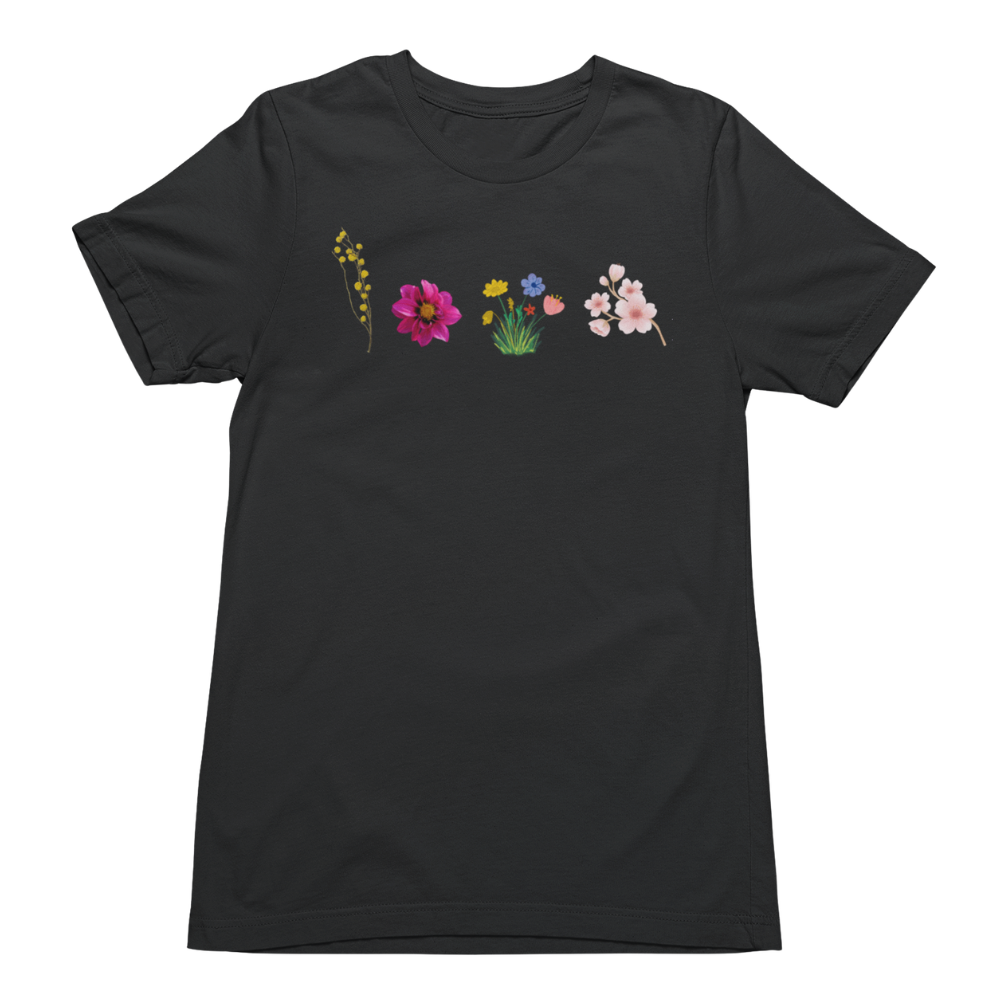 Flowers Spell IOWA Tee