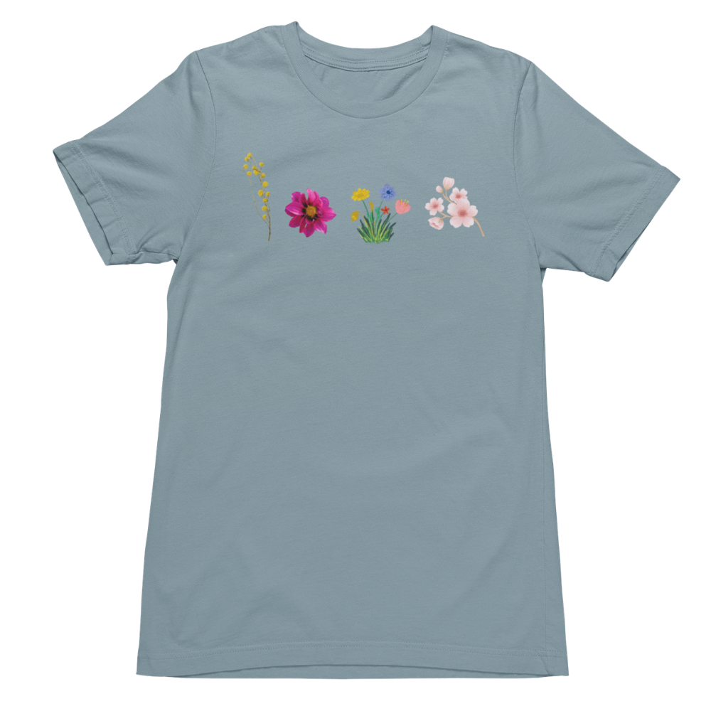 Flowers Spell IOWA Tee