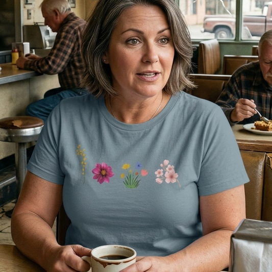 Flowers Spell IOWA Tee