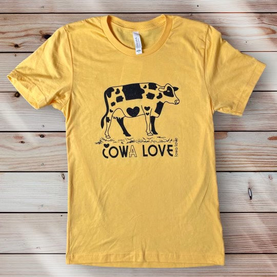 COW LOVE Gold & Black T-Shirt