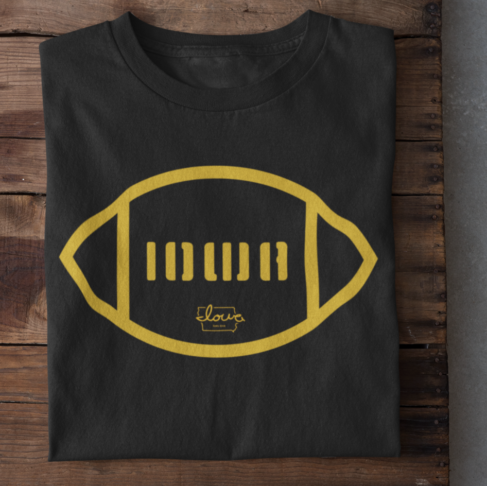 IOWA Football Laces T-Shirt