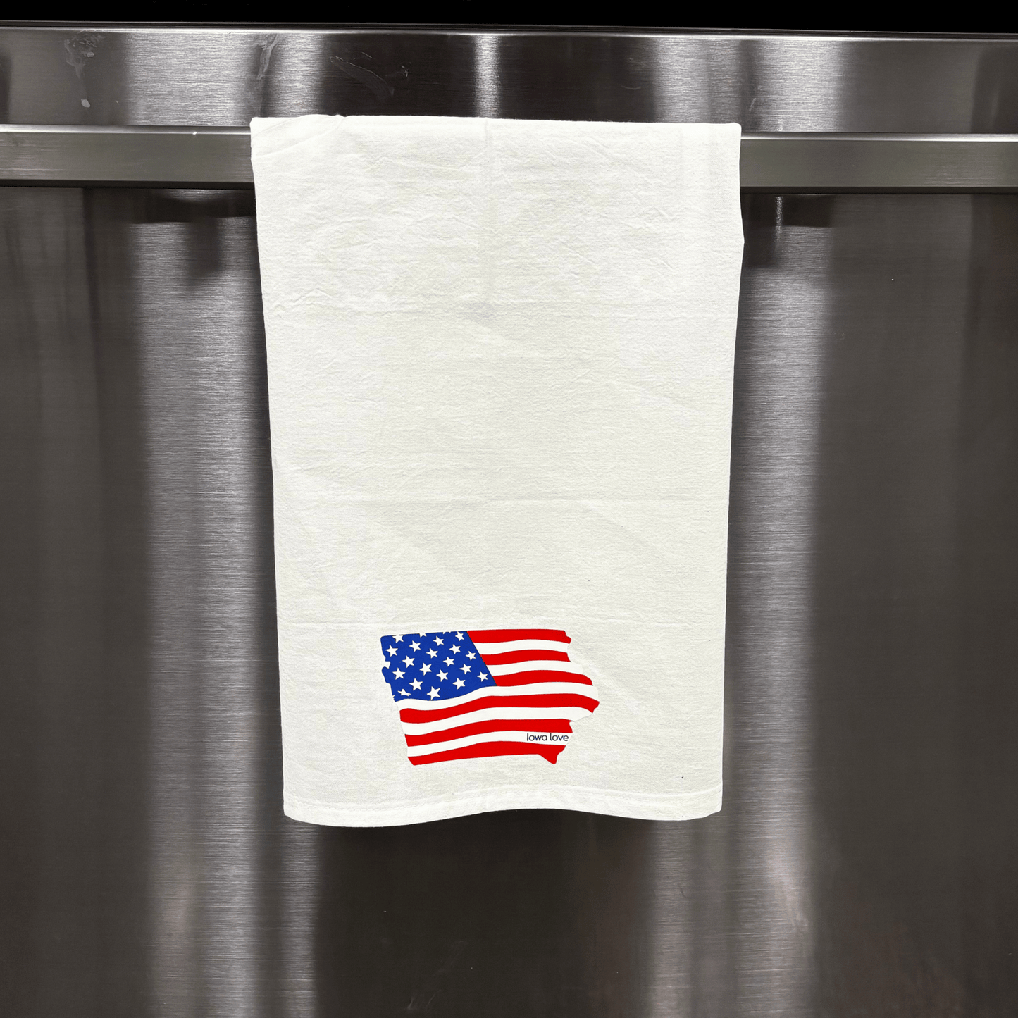 "US Iowa Flag" Tea Towel