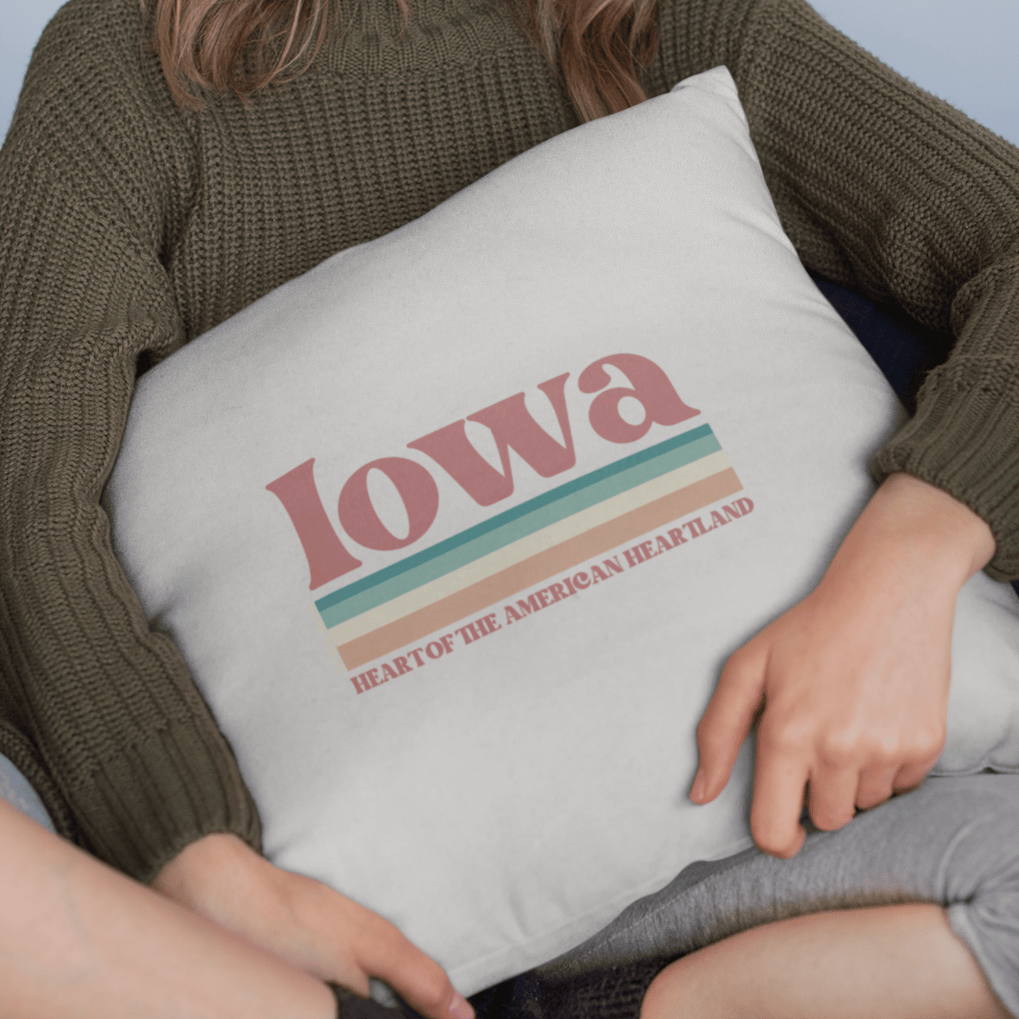 Iowa: Heart of the Heartland Pillow