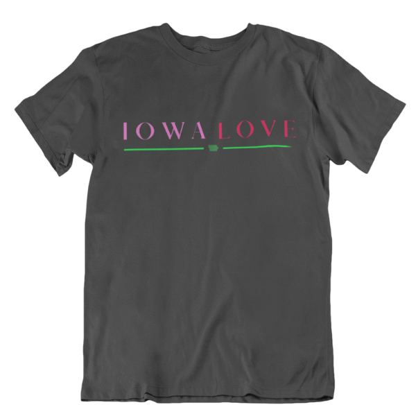 Retro "Iowa love" with Spring Colors Tee