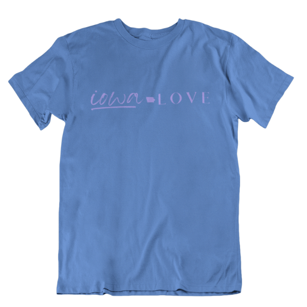 "Iowa love" Lavender & Columbia Tee