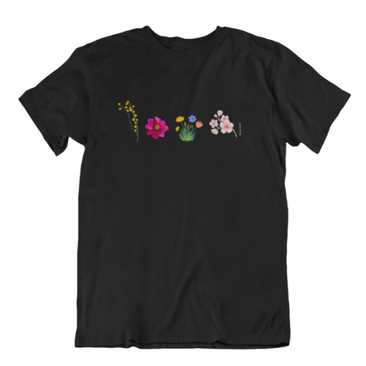 Flowers Spell IOWA Tee