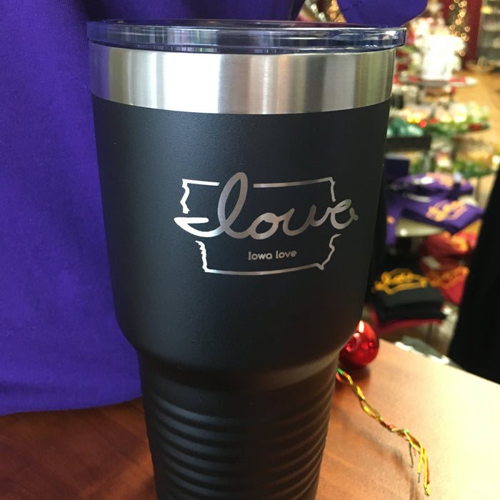 Iowa love Tumbler 30oz stainless steel double wall vacuumed