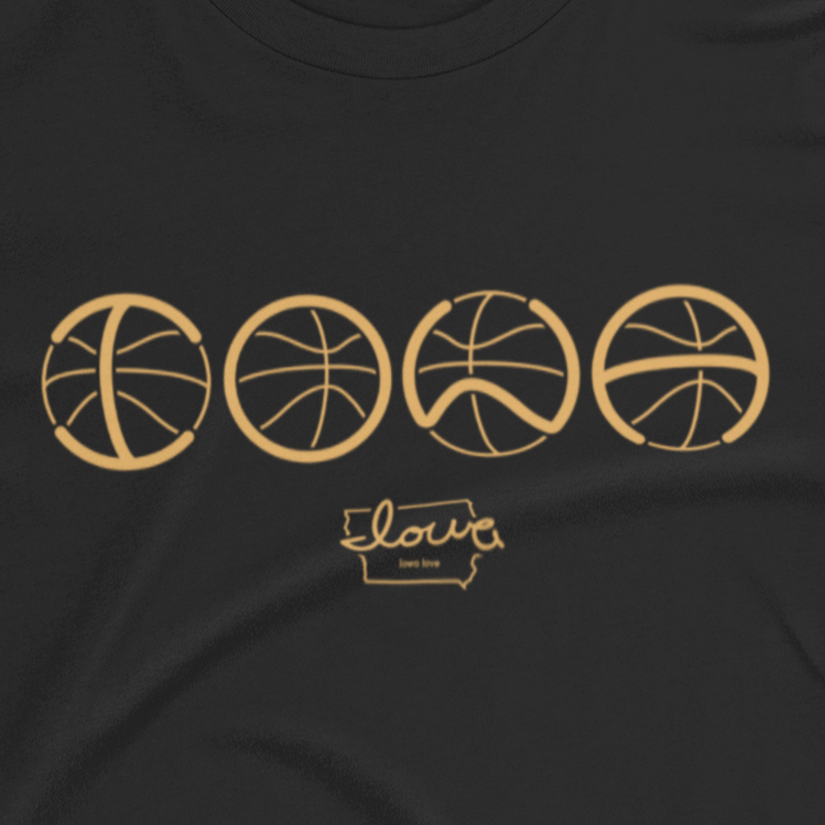 "Iowa love" Basketball T-Shirt