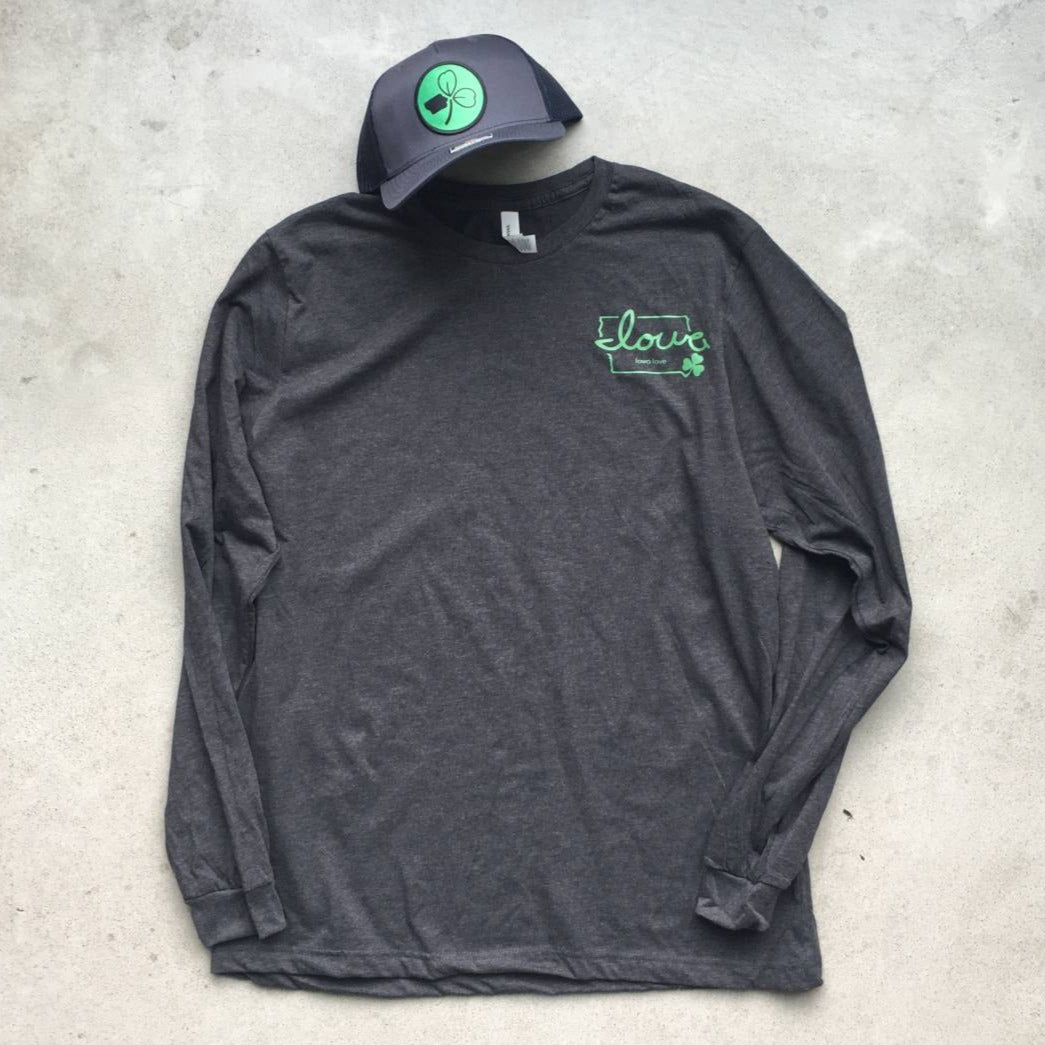 "Iowa love" Irish Long Sleeves
