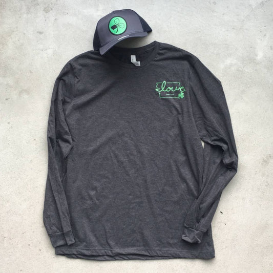 "Iowa love" Irish Long Sleeves
