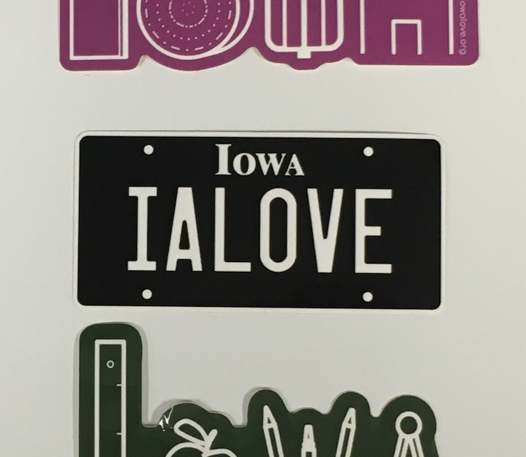 License Plate Sticker – Iowa love
