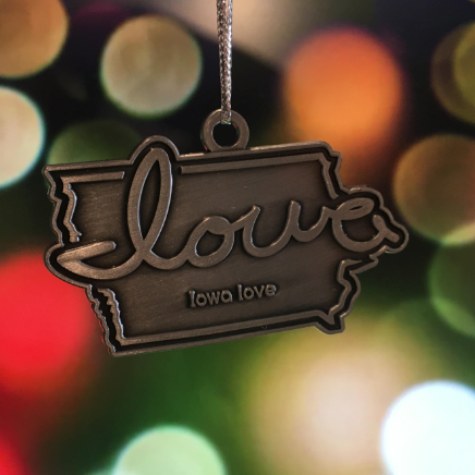 "Iowa love" Christmas Ornament 2024