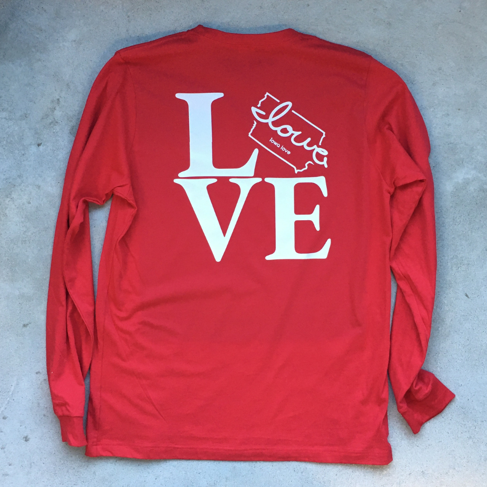 "Iowa love" LOVE Long Sleeves