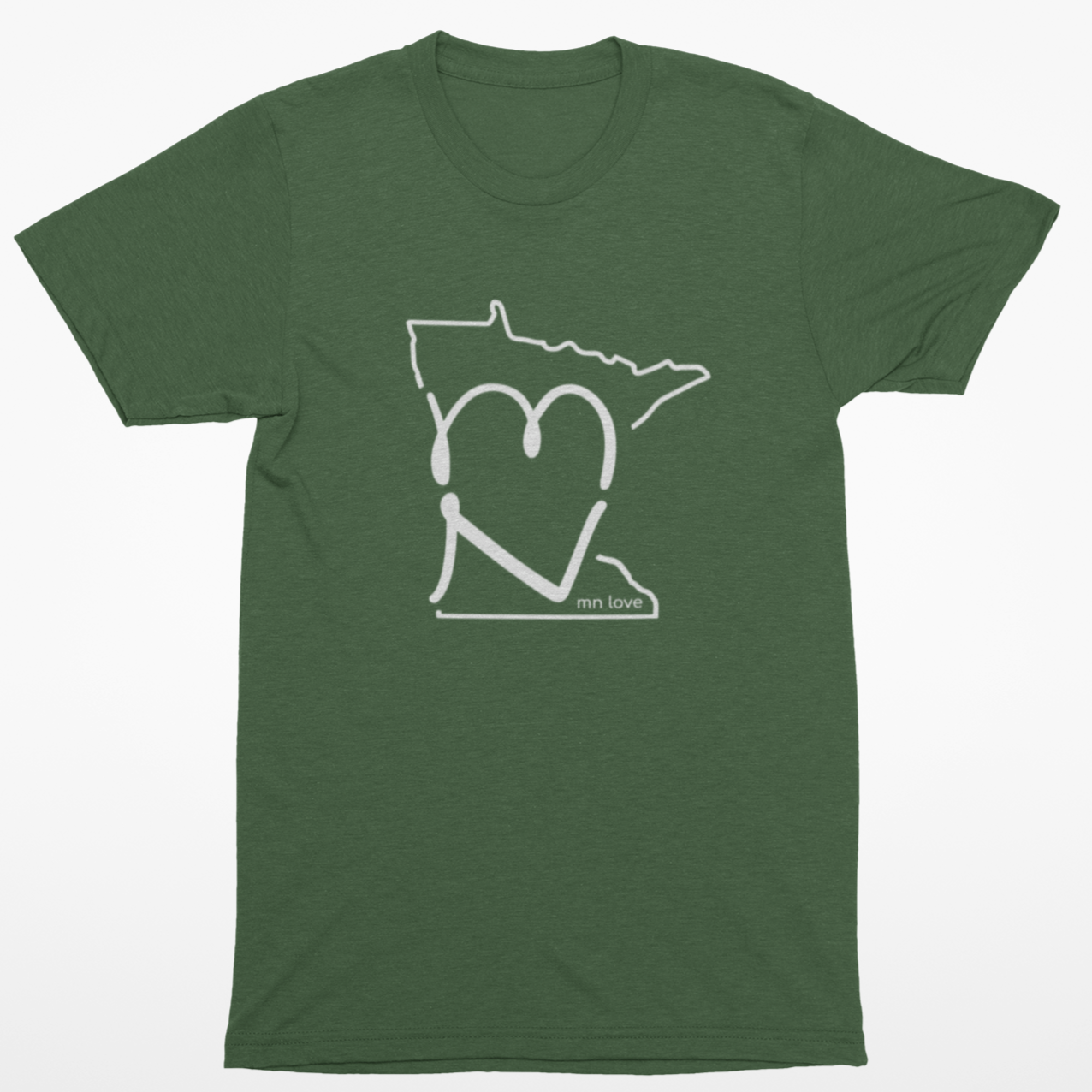 MN Love (Minnesota) T-Shirt - Heather Forest